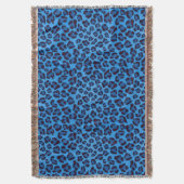 blaues Leopardbeschaffenheitsmuster Decke (Vorderseite Vertikal)