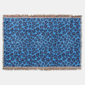 blaues Leopardbeschaffenheitsmuster Decke (Vorderseite)