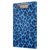 blaues Leopardbeschaffenheitsmuster Klemmbrett (Links)