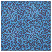 blaues Leopardbeschaffenheitsmuster Stoff (Muster)