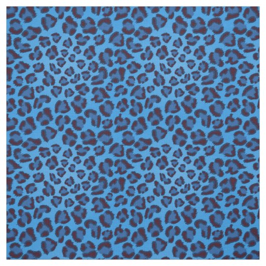 blaues Leopardbeschaffenheitsmuster Stoff (Muster)