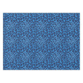 blaues Leopardbeschaffenheitsmuster Tischdecke (Vorderseite (Horizontal))