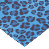 blaues Leopardbeschaffenheitsmuster Tischdecke (Schrägansicht)