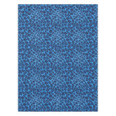 blaues Leopardbeschaffenheitsmuster Tischdecke (Vorderseite)