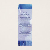 Blaues Lesezeichen zur Beerdigung (Rückseite)