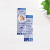 Blaues Lesezeichen zur Beerdigung (Schreibtisch)