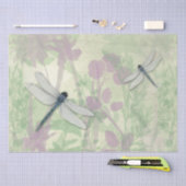 Blaues Libellen-Seidenpapier Seidenpapier (Handwerk)