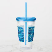 Blaues Libellenbild Acryltrinkbecher (Rechts)