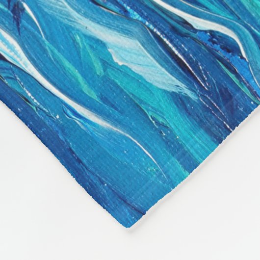 Blaues Libellenbild Fleecedecke (Ecke)