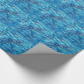 Blaues Libellenbild Geschenkpapier (Ecke)
