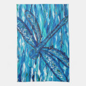 Blaues Libellenbild Küchentuch (Vertikal)