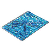 Blaues Libellenbild Notizblock (Linke Seite)