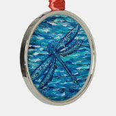 Blaues Libellenbild Ornament Aus Metall (Rechts)