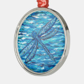 Blaues Libellenbild Ornament Aus Metall (Links)