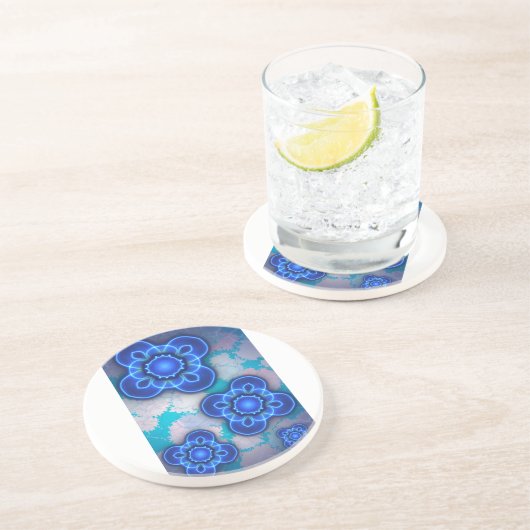 Blaues Licht Getränkeuntersetzer (Seite)