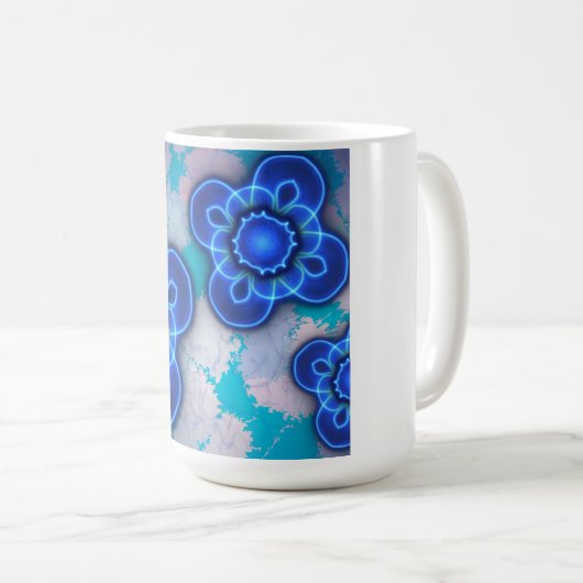Blaues Licht Kaffeetasse (VorderseiteRechts)