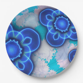 Blaues Licht Pappteller