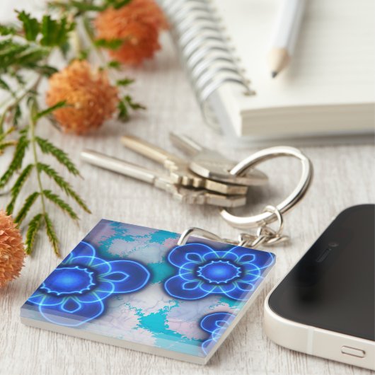 Blaues Licht Schlüsselanhänger (Vorderseite rechts)