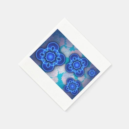 Blaues Licht Serviette (Ecke)