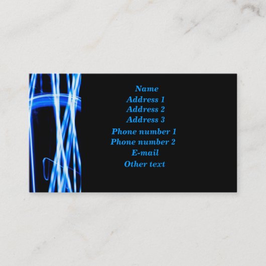 Blaues Licht Visitenkarte (Vorderseite)