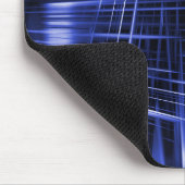 Blaues Lichtstrahlmuster Mousepad (Ecke)