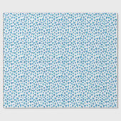 Blaues Liebesherzmuster Geschenkpapier (Flach)