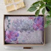 Blaues lila Aquarellbild Seidenpapier (Geschenk)