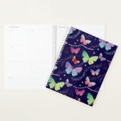 Blaues Lila-Chic-Schmetterlingsmuster Planer (Anzeige)