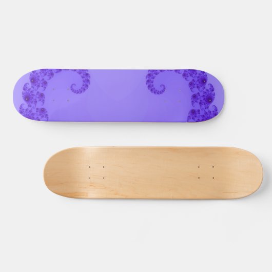 Blaues Lila Herzskateboard Skateboard (Horizontal)
