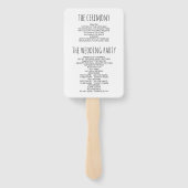 Blaues, lila Hydrangea-Blume-Hochzeitsprogramm Fächer (Rückseite)