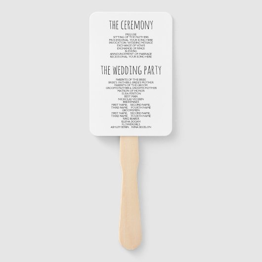 Blaues, lila Hydrangea-Blume-Hochzeitsprogramm Fächer (Rückseite)