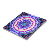 Blaues/lila Mandalenkreis Fliese (Seite)