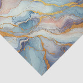 Blaues Lila Mauve Pink Gold Marmor Art Muster Seidenpapier (Ausschnitt)