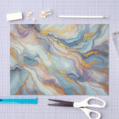 Blaues Lila Mauve Pink Gold Marmor Art Muster Seidenpapier (Handwerk)