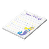 Blaues Lila Meerjungfrau Personalisiert zu führen Notizblock (Rotiert)