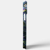 Blaues Lila Nautilus Spiral Fraktal Muster Case-Mate iPhone Hülle (Rückseite / Rechts)