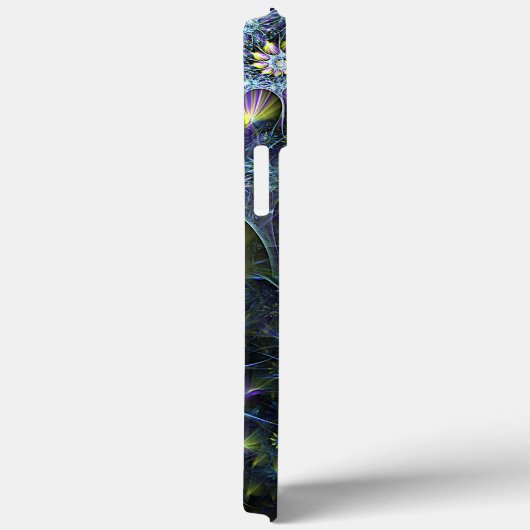 Blaues Lila Nautilus Spiral Fraktal Muster Case-Mate iPhone Hülle (Rückseite / Rechts)