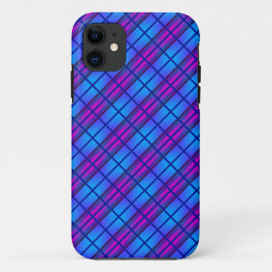 Blaues Lila Neonmuster Case-Mate iPhone Hülle
