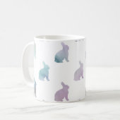 Blaues Lila Pastell Wasserfarben Kaffeetasse (Vorderseite Links)