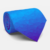 Blaues lila Poly- oder Polygoner-Muster Krawatte (Gerollt)