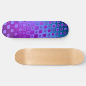 Blaues Lila Retro-Musterskateboard Skateboard (Horizontal)
