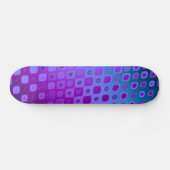 Blaues Lila Retro-Musterskateboard Skateboard (Horizontal)