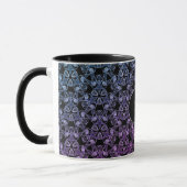 Blaues Lila rosa Abstraktes Design Tasse (Links)