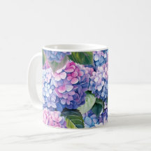 Blaues Lila rosa Hydrangea-Muster