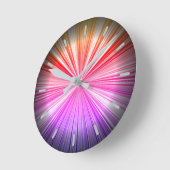 Blaues Lila rosa rotes Gelbspektrum COOL Runde Wanduhr (Winkel)