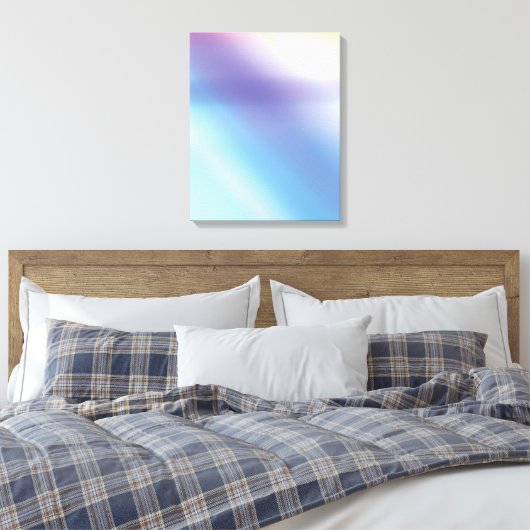 Blaues Lila Rosa und Gelbe Abstrakte Kunst Leinwan Leinwanddruck (Insitu (Schlafzimmer))