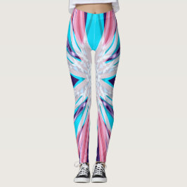 Blaues Lila rosa Winterschneeflocken Yogyym Leggings