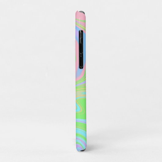 Blaues Lila rosafarbenes Design Case-Mate iPhone Hülle (Hinten/Links)