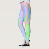 Blaues Lila rosafarbenes Design Leggings (Links)