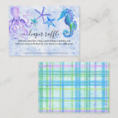 Blaues Lila Seepferd Octopus Starfish Seaside Baby Visitenkarte (Vorne/Hinten)